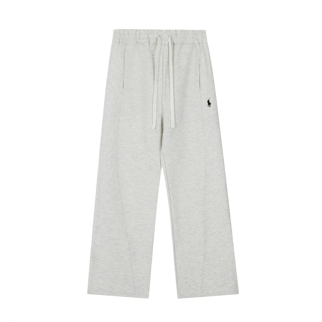🅿️250 "Top quality" Style number: T7002# [Ralph Lauren solid color pony embroidered logo simple casual wide-leg trousers] ✅Ralph Lauren classic basic versatile unisex wide-leg spliced couple straight trousers ✅Brocade and cotton Roman cloth splicing technology ✅The version is restored to the original single The maximum size can be worn up to 170 pounds Loose, comfortable and stress-free ✅The upper body is simple and easy to match ootd must-have Good-looking clothes are never chosen by anyone. A must-have in couples’ wardrobes. Size: S-XL. Color: floral gray, black, yellow, and fruit green.